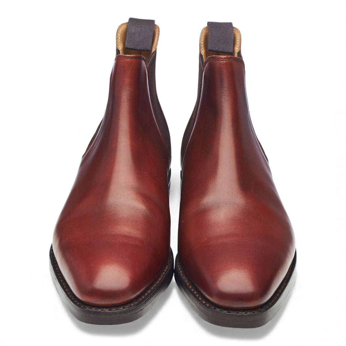 'Chelsea' Tan Brown Leather Chelsea Boots UK 6 E