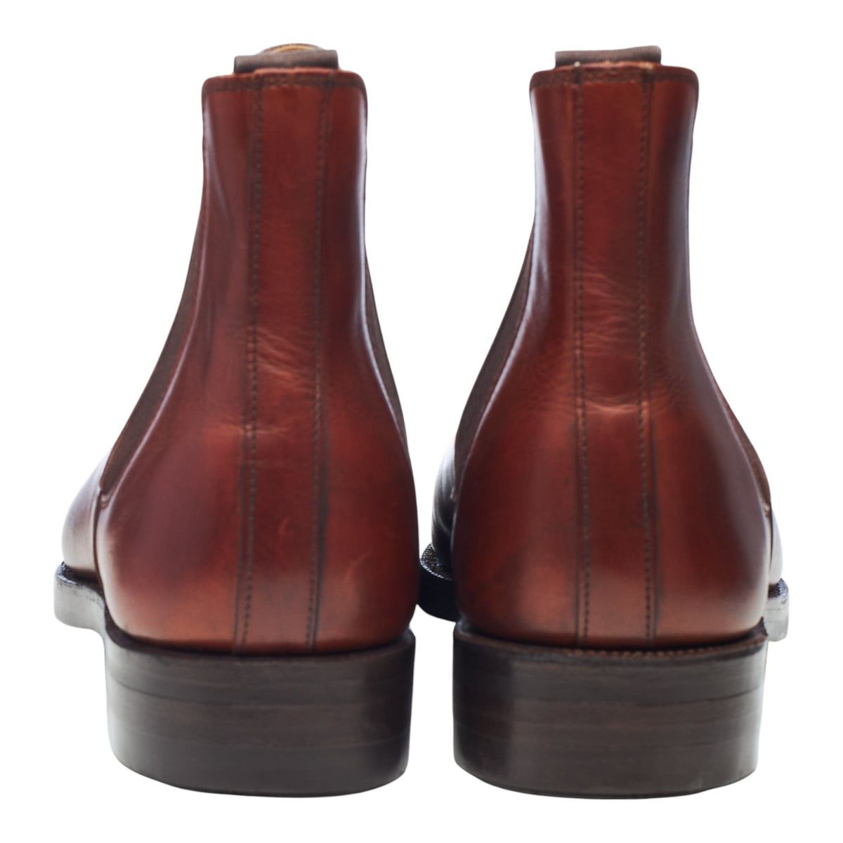'Chelsea' Tan Brown Leather Chelsea Boots UK 6 E