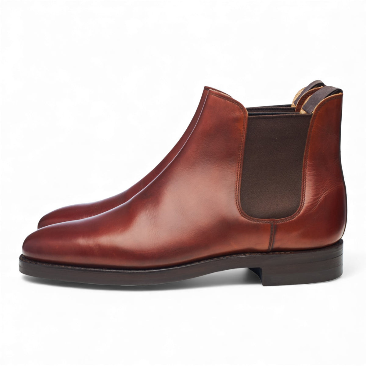 'Chelsea' Tan Brown Leather Chelsea Boots UK 6 E