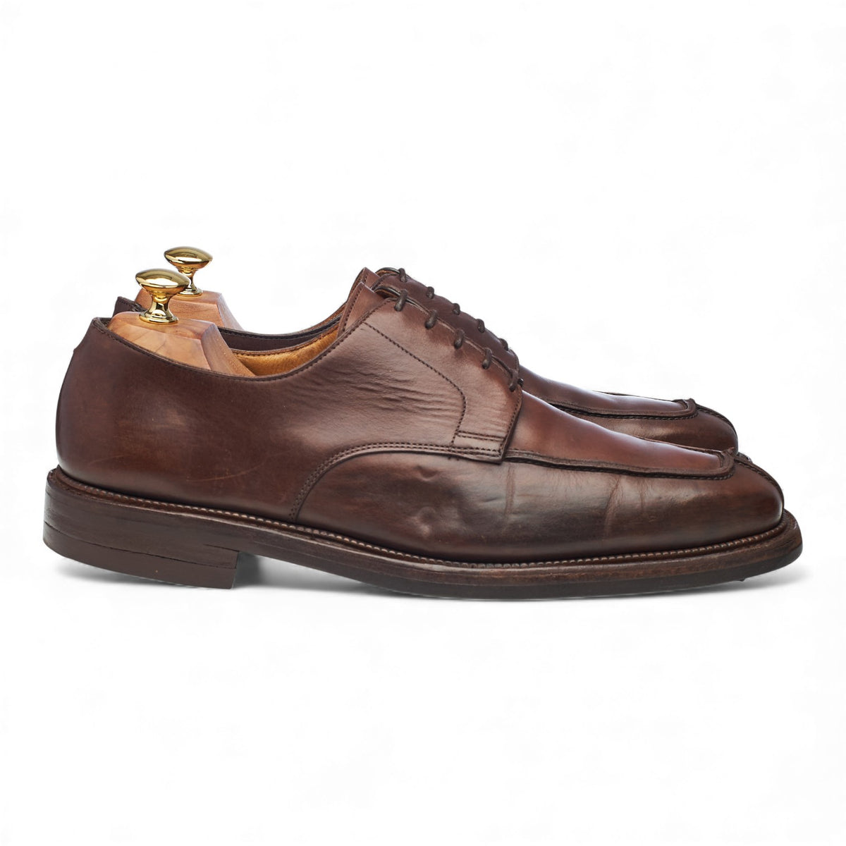 'Falmouth' Brown Leather Split Toe Derby UK 10 E