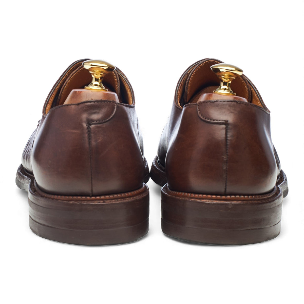 'Falmouth' Brown Leather Split Toe Derby UK 10 E