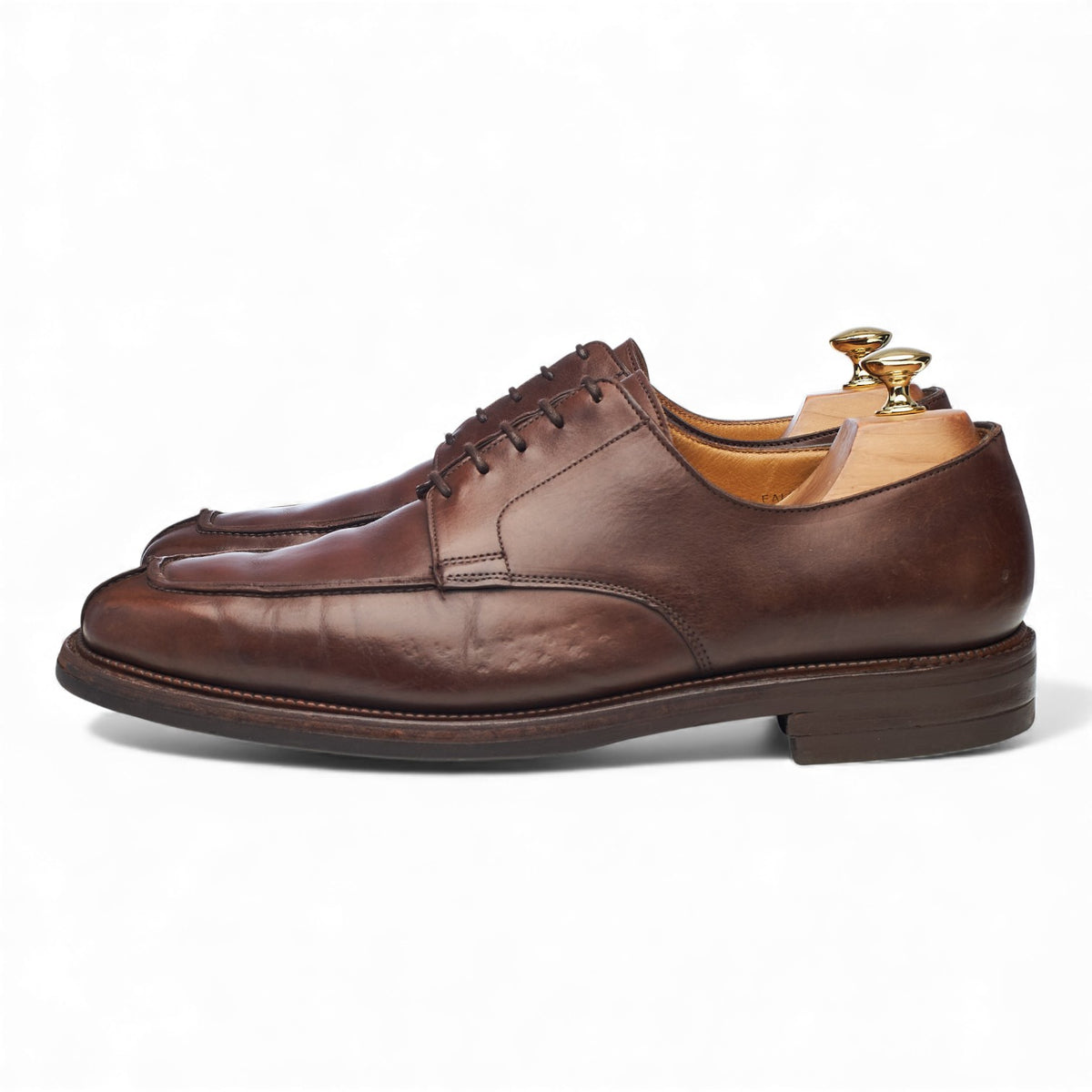 'Falmouth' Brown Leather Split Toe Derby UK 10 E