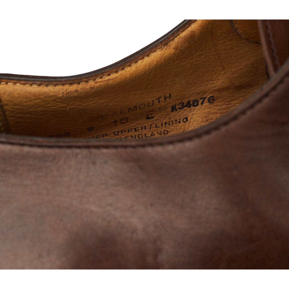 'Falmouth' Brown Leather Split Toe Derby UK 10 E