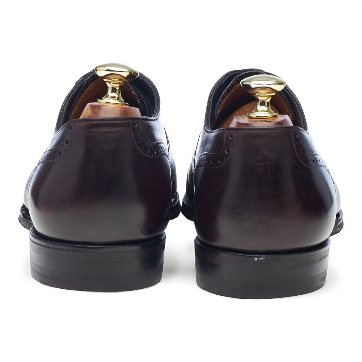 'St. Ives' Burgundy Patina Leather Oxford Brogues UK 8.5 E