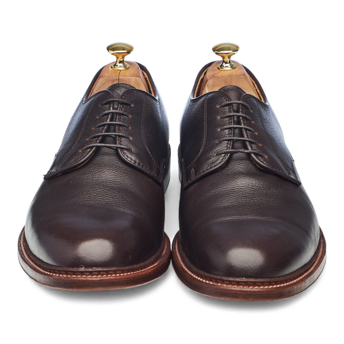 'D7405' Dark Brown Grain Leather Derby UK 11.5 US 12 D