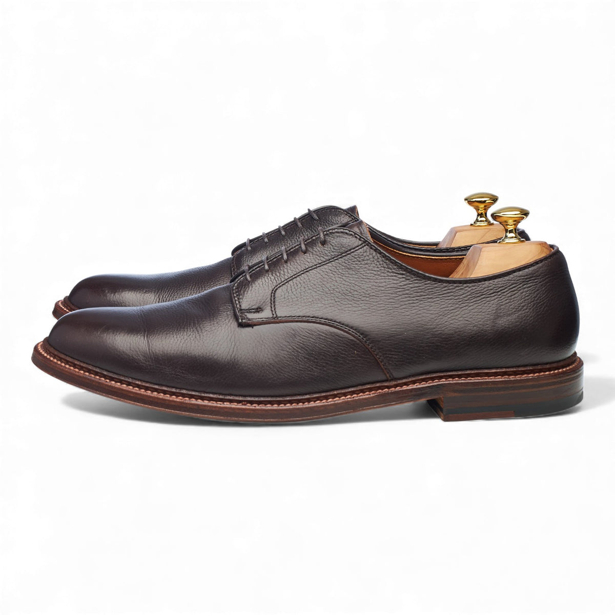'D7405' Dark Brown Grain Leather Derby UK 11.5 US 12 D