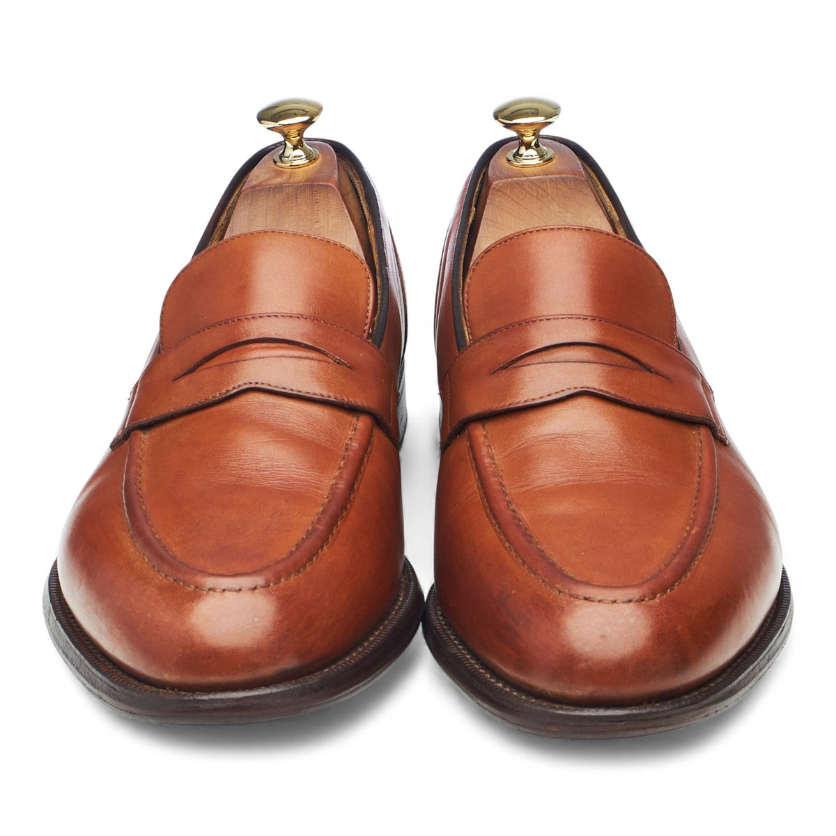 'Salisbury' Tan Brown Leather Loafers UK 10 G