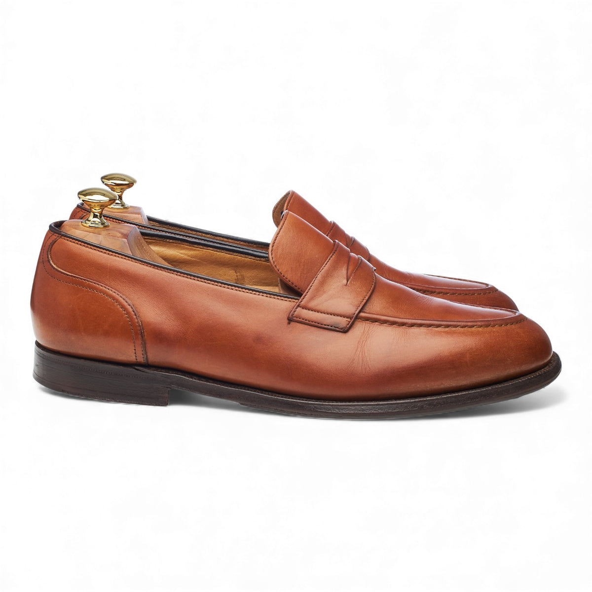 'Salisbury' Tan Brown Leather Loafers UK 10 G