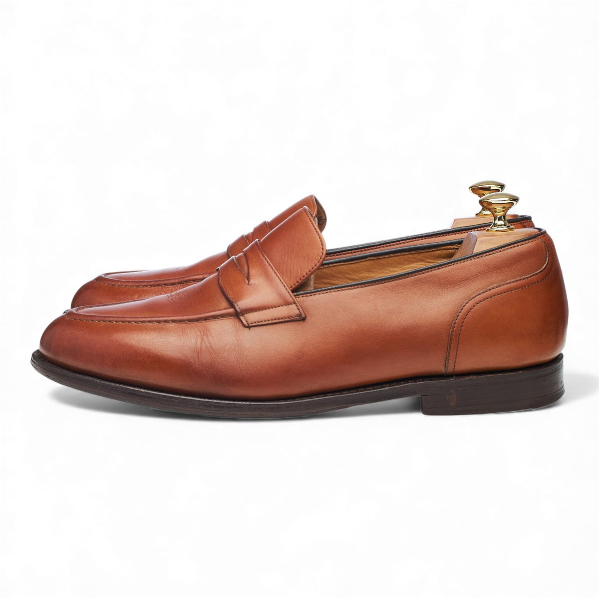 'Salisbury' Tan Brown Leather Loafers UK 10 G