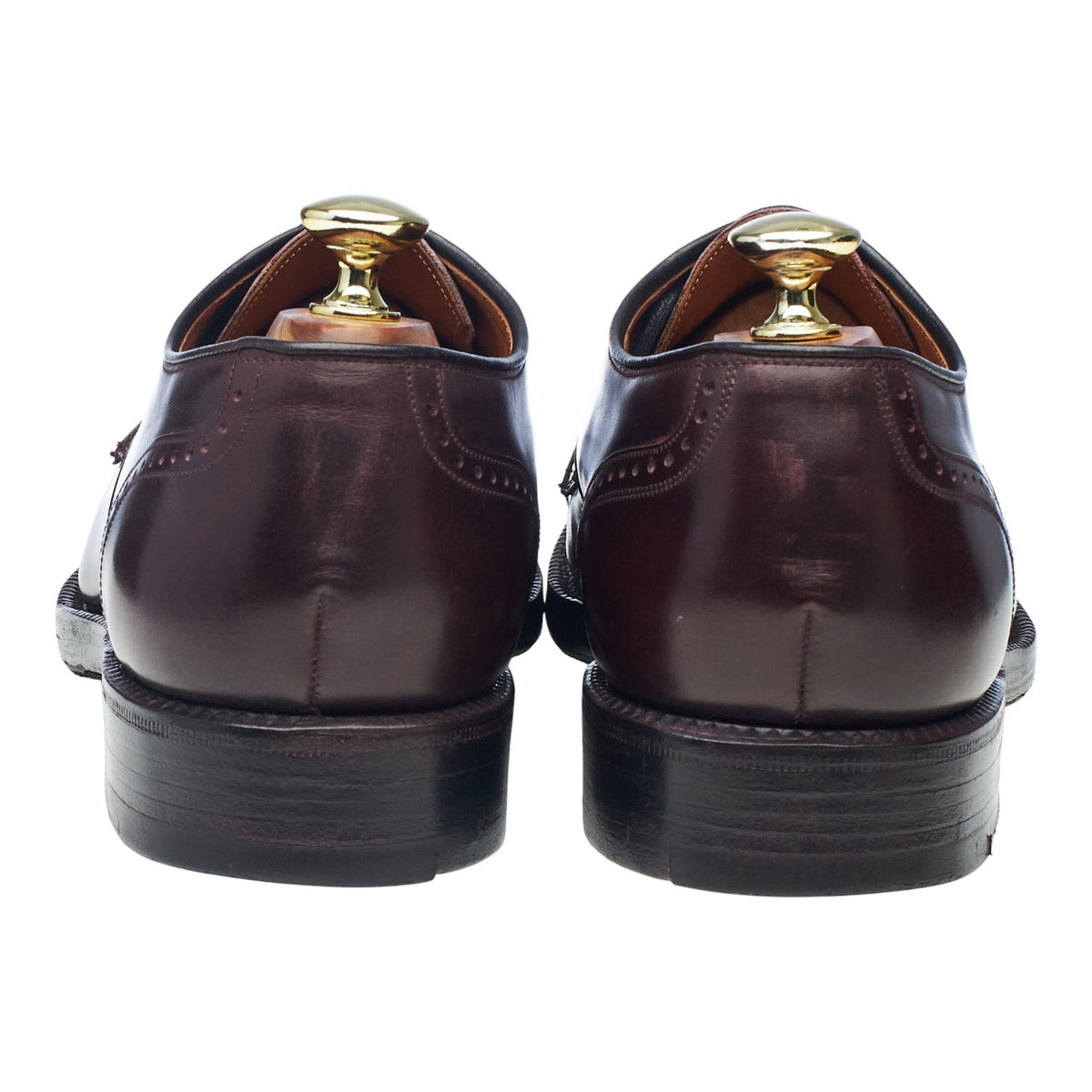 'Kingston' Burgundy Leather Derby Brogues UK 8 F