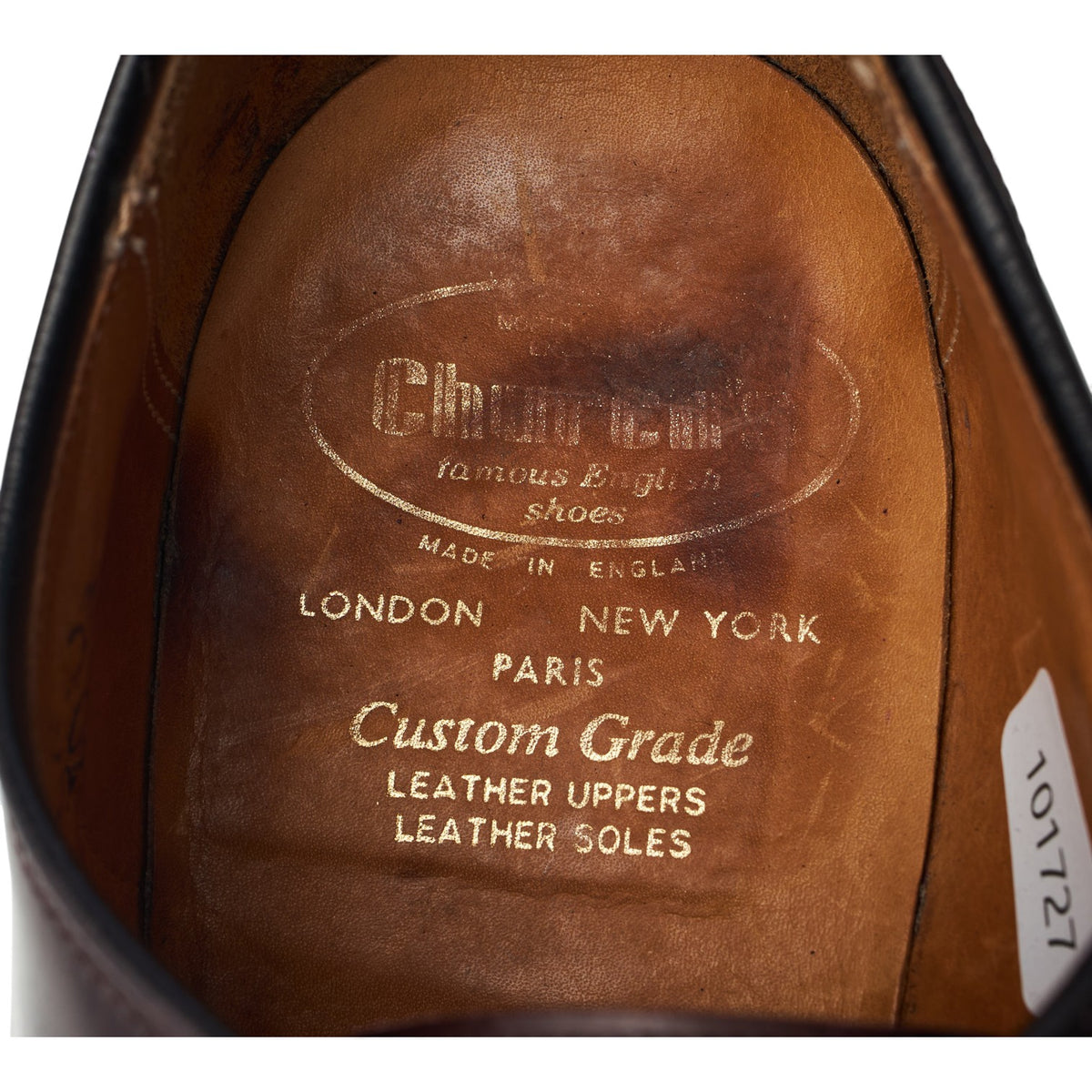 'Kingston' Burgundy Leather Derby Brogues UK 8 F