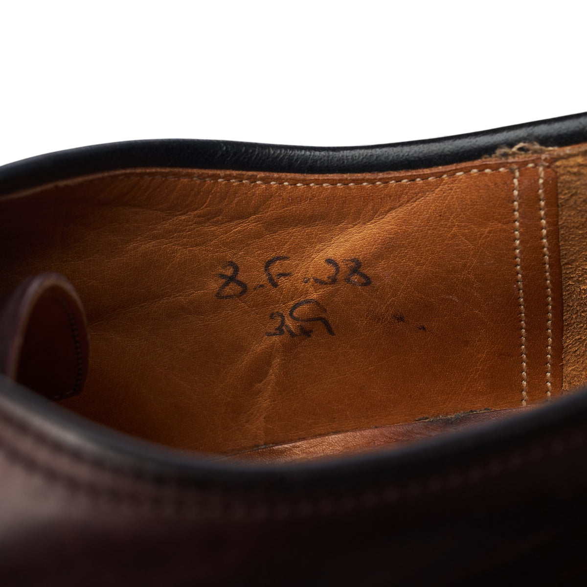 'Kingston' Burgundy Leather Derby Brogues UK 8 F