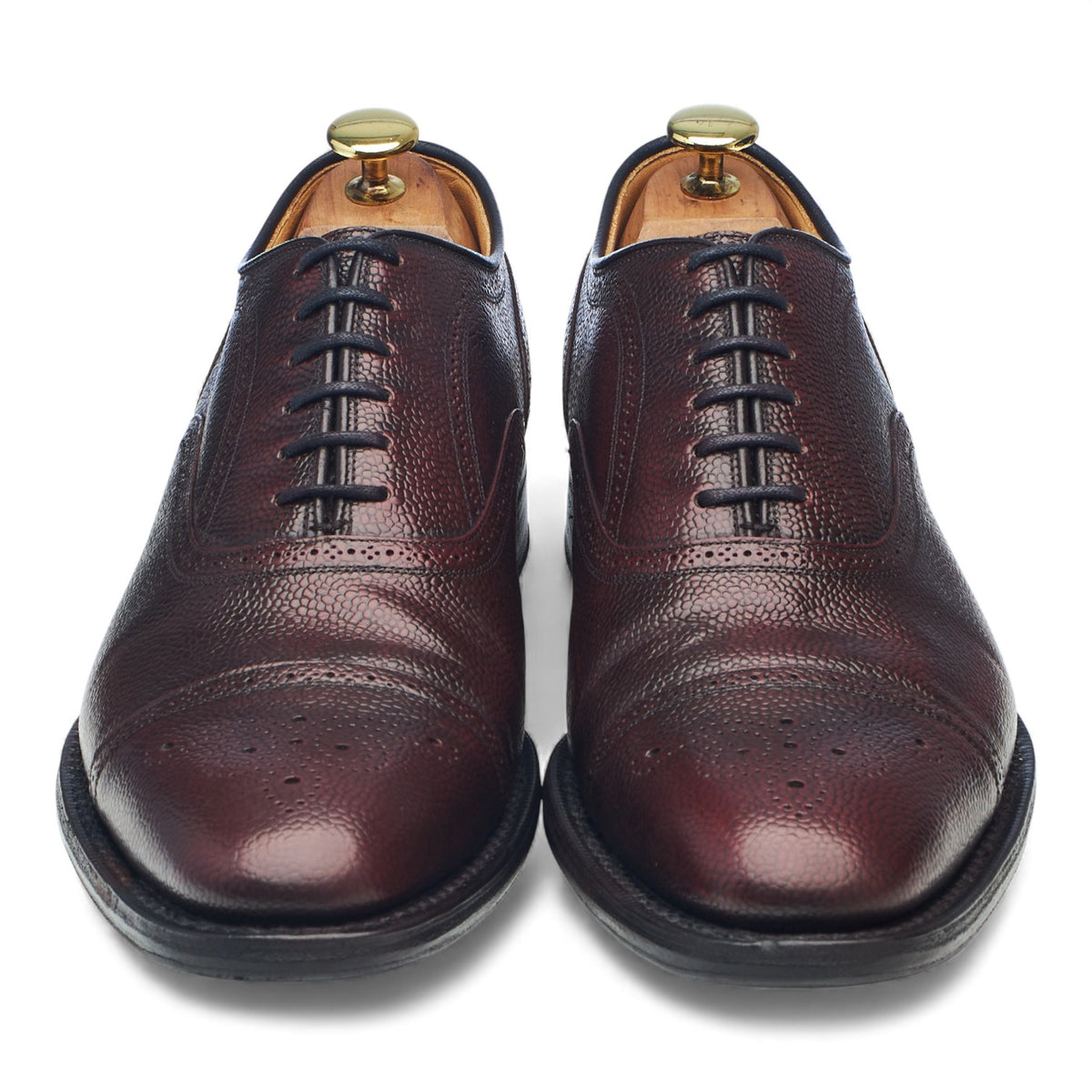 'Burstock' Burgundy Grain Leather Oxford Brogues UK 8.5 F
