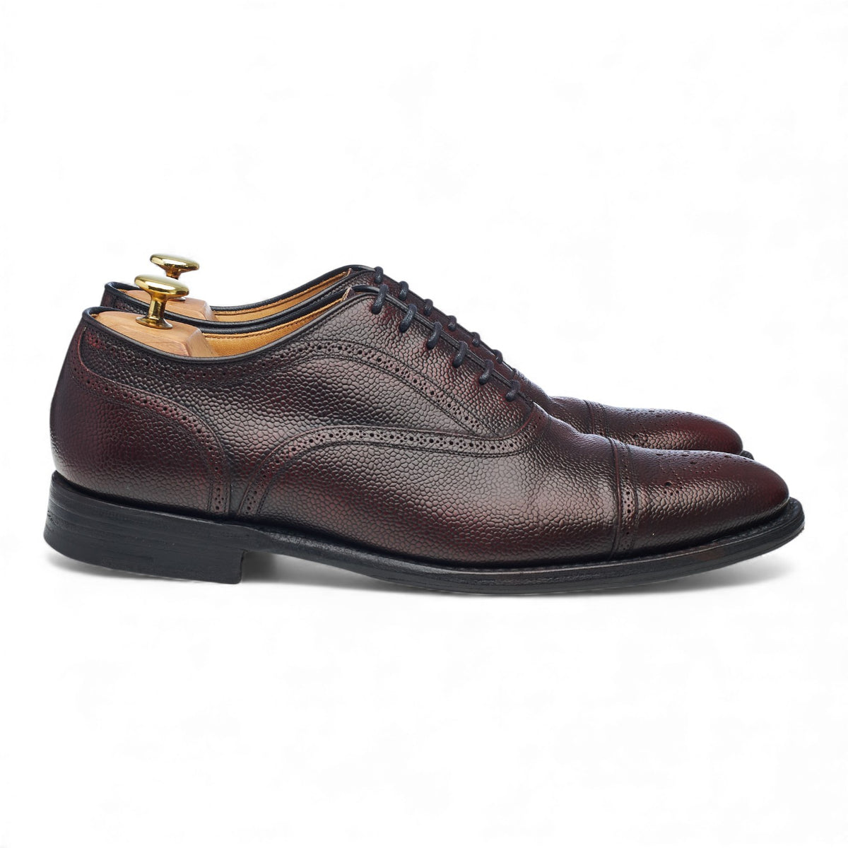 'Burstock' Burgundy Grain Leather Oxford Brogues UK 8.5 F