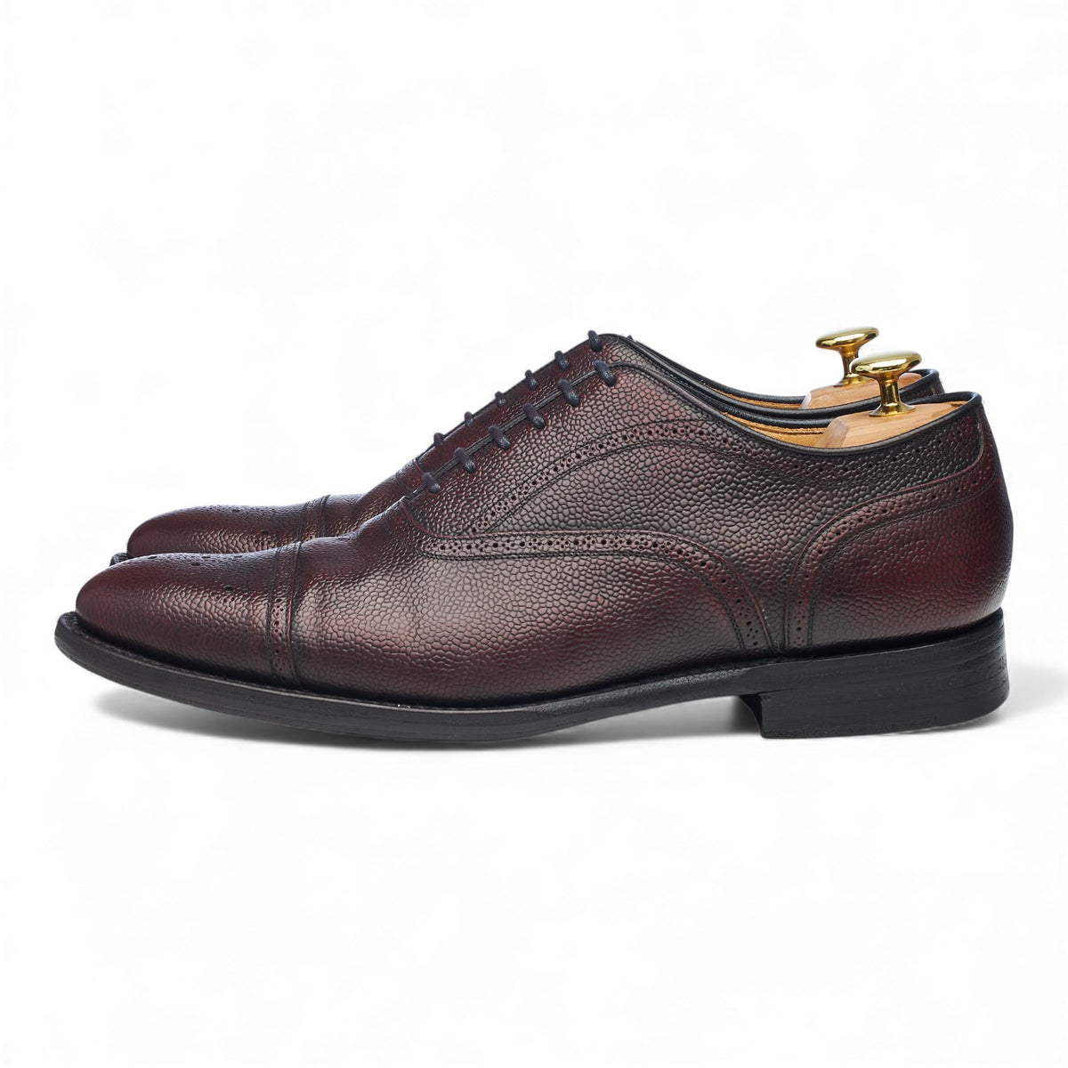 'Burstock' Burgundy Grain Leather Oxford Brogues UK 8.5 F