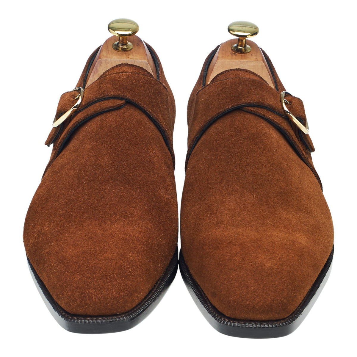 Snuff Brown Suede Monk Strap UK 9 E