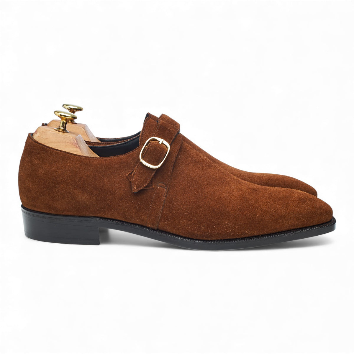 Snuff Brown Suede Monk Strap UK 9 E