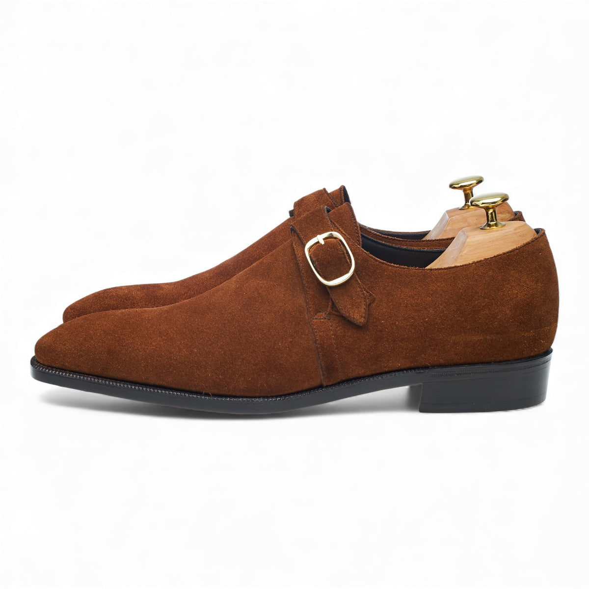 Snuff Brown Suede Monk Strap UK 9 E