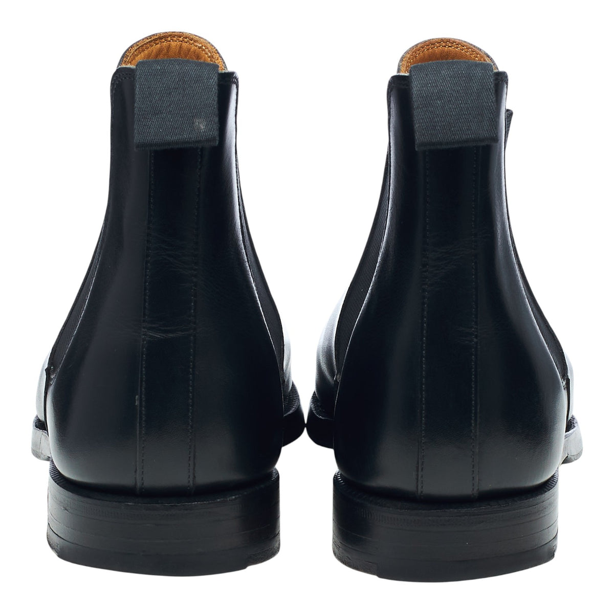 'Chelsea 3' Black Leather Chelsea Boots UK 6 E