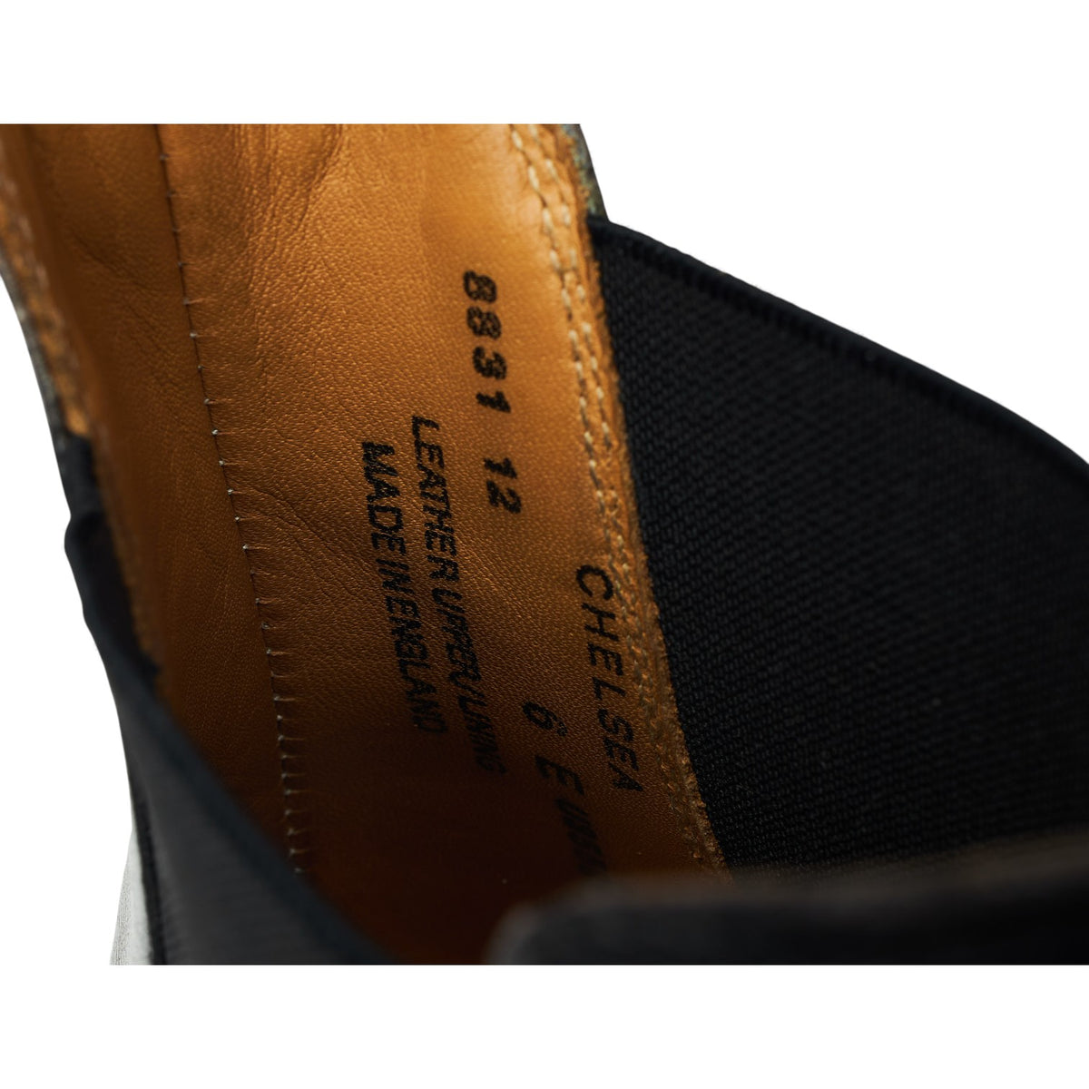 'Chelsea 3' Black Leather Chelsea Boots UK 6 E