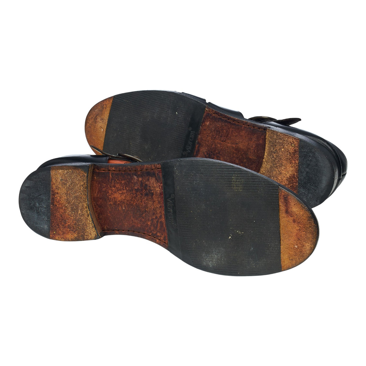 Black Leather Fisherman Sandals UK 10