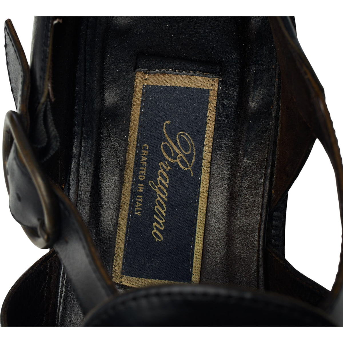 Black Leather Fisherman Sandals UK 10