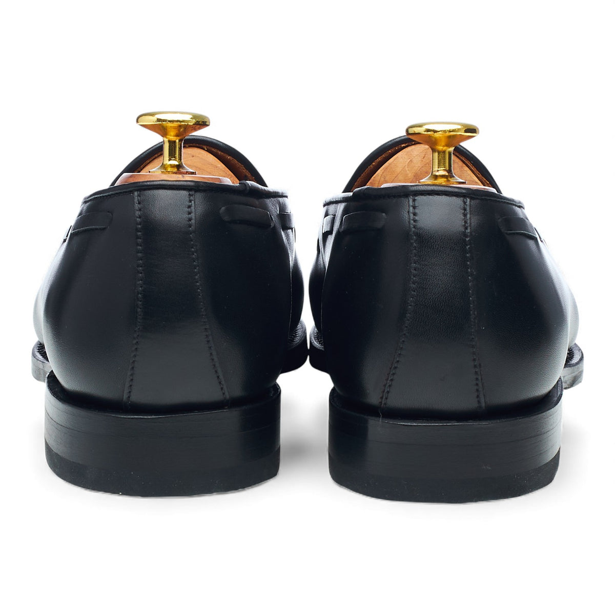 'Haller' Black Leather Tassel Loafers UK 8 E