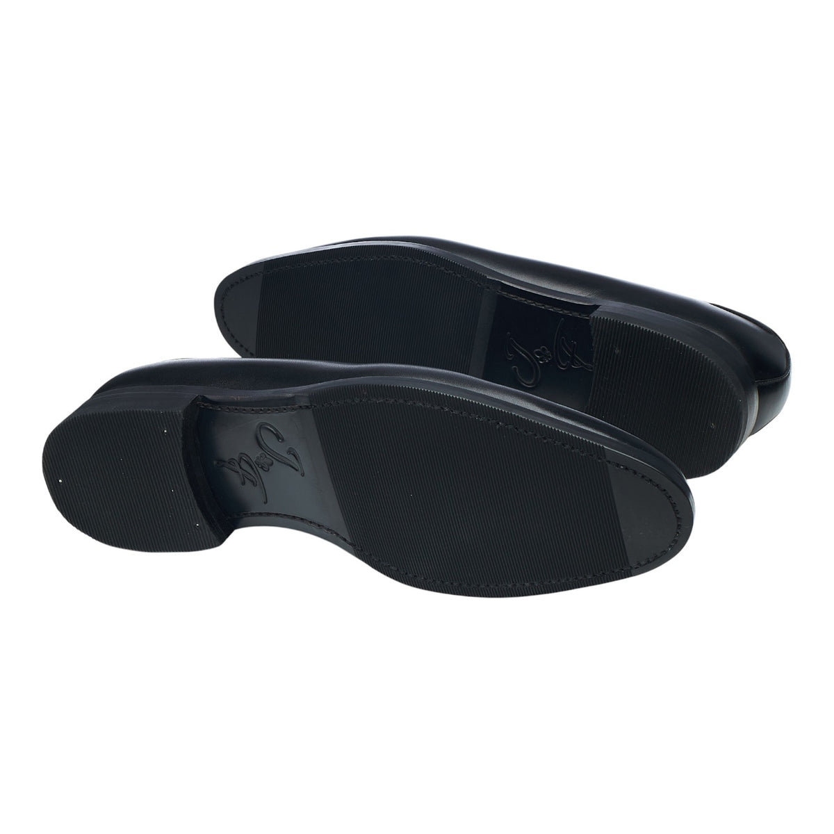 'Haller' Black Leather Tassel Loafers UK 8 E