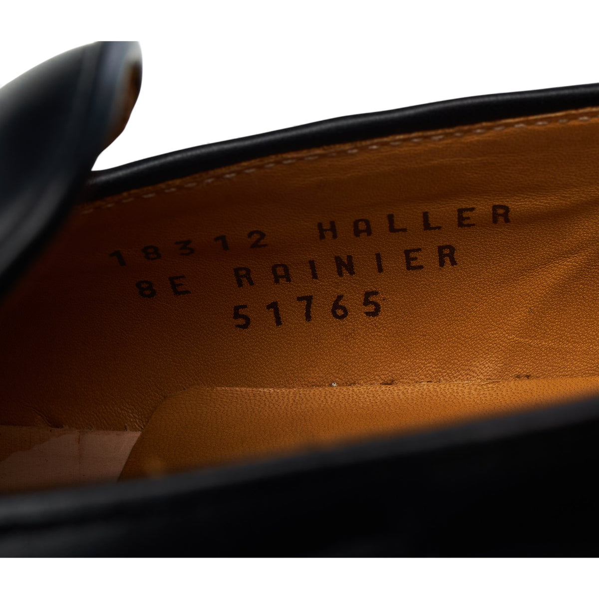 'Haller' Black Leather Tassel Loafers UK 8 E