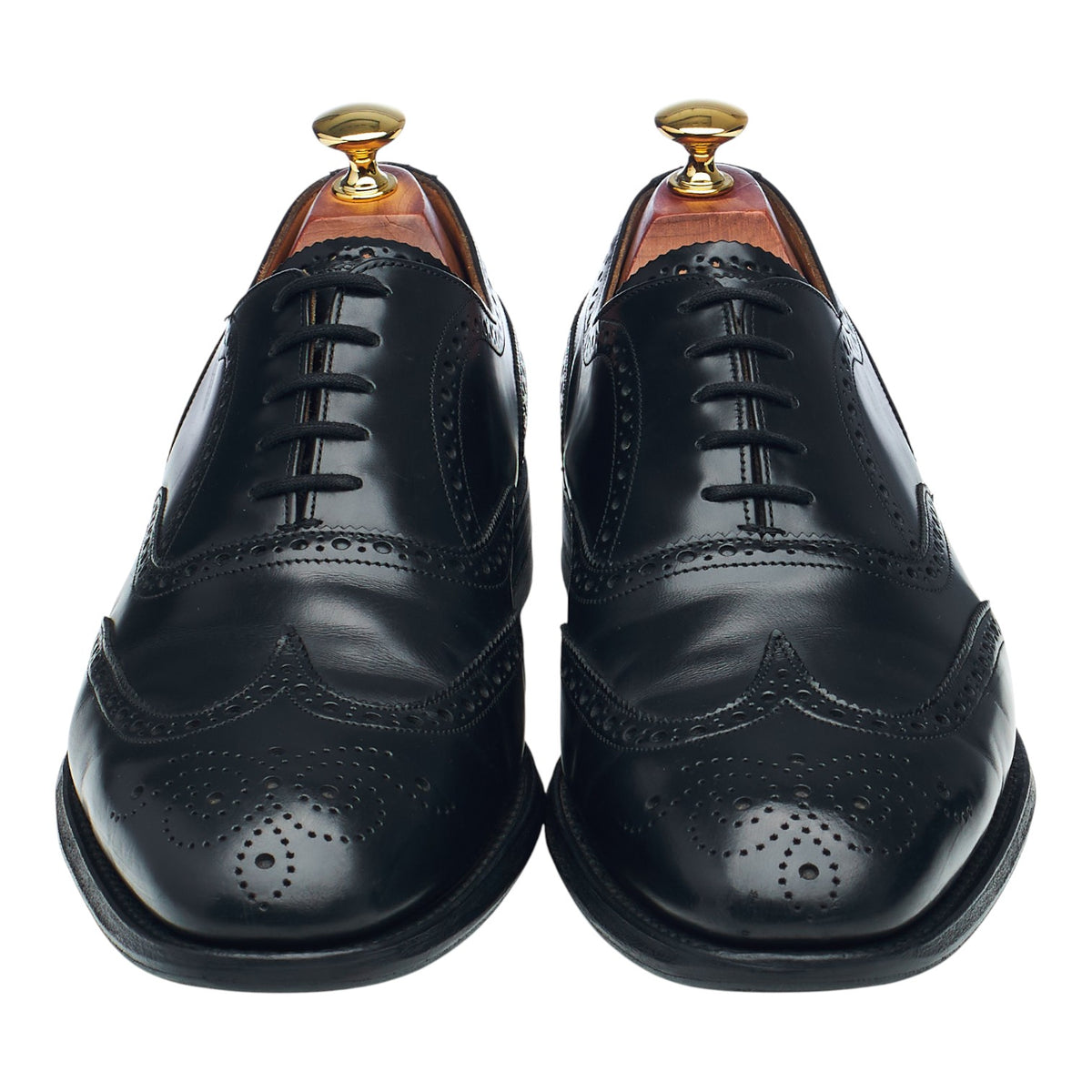 Black Leather Oxford Brogues UK 8.5 G
