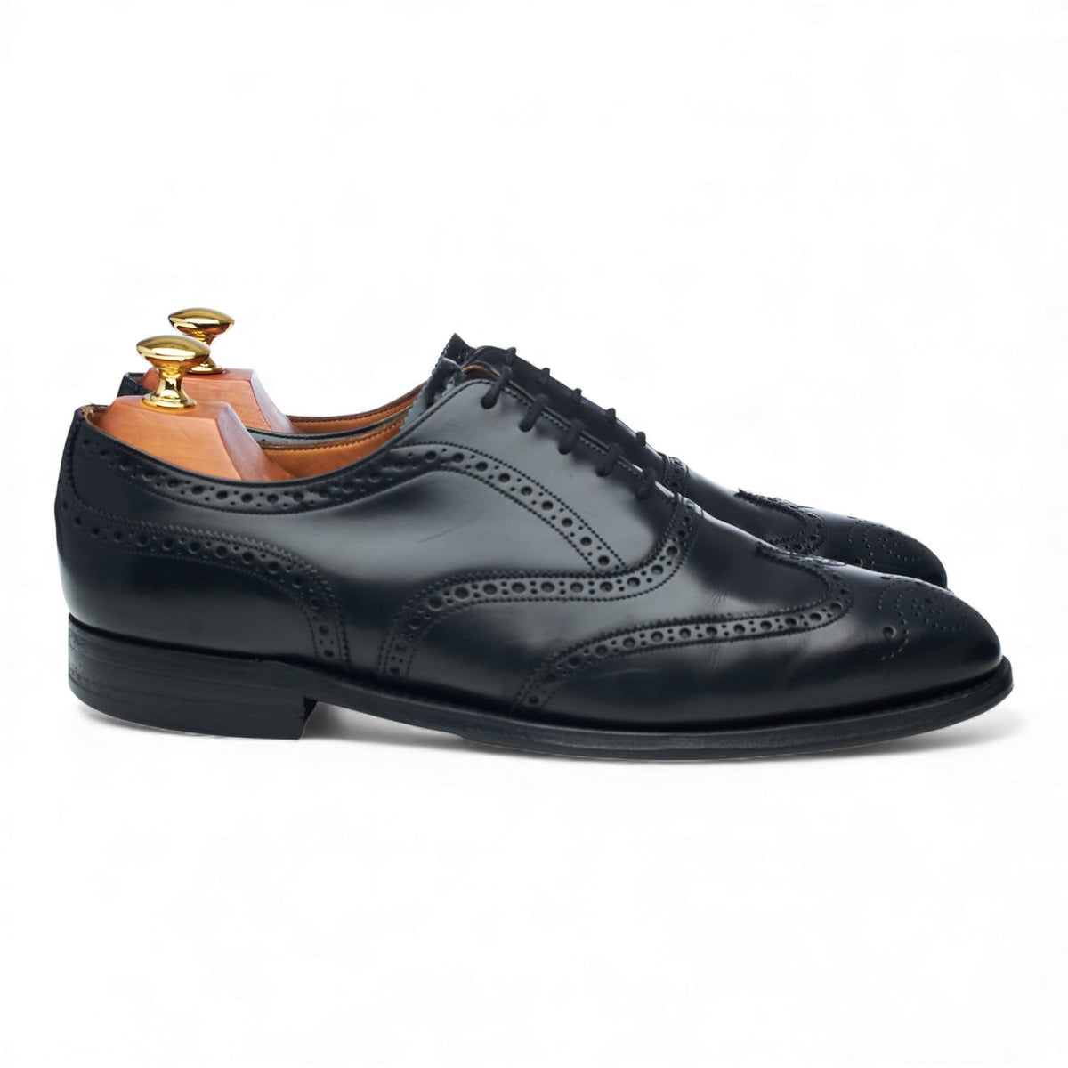 Black Leather Oxford Brogues UK 8.5 G