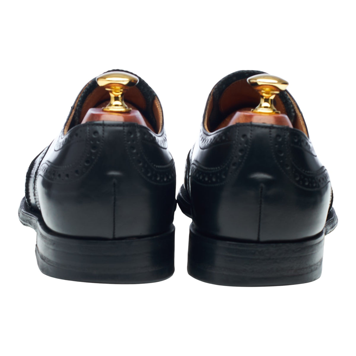 Black Leather Oxford Brogues UK 8.5 G