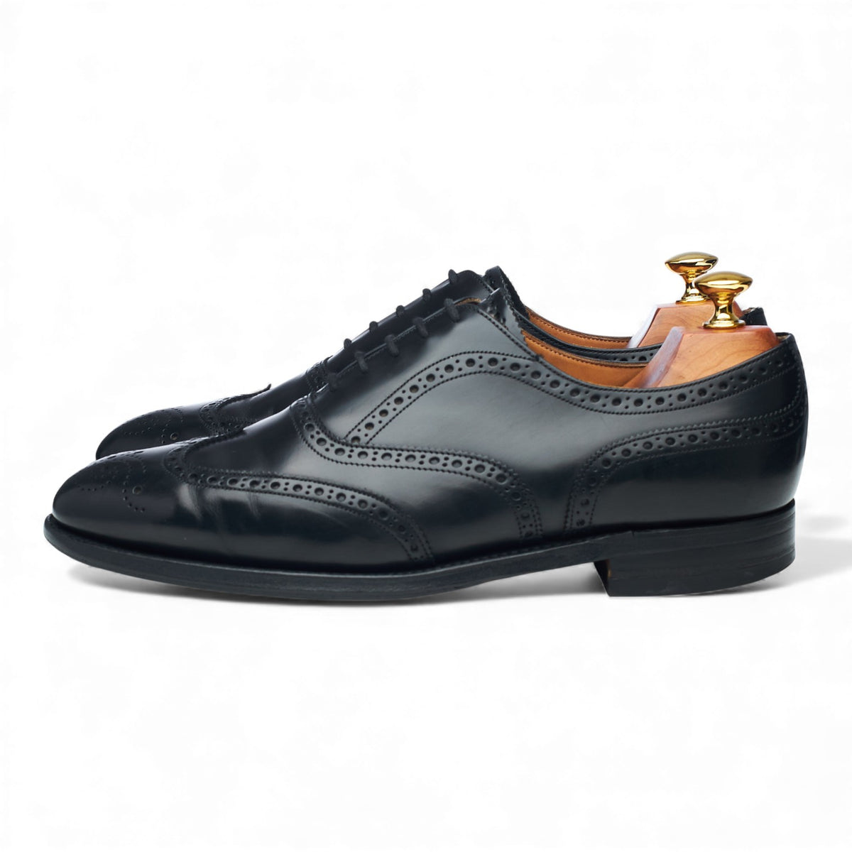 Black Leather Oxford Brogues UK 8.5 G