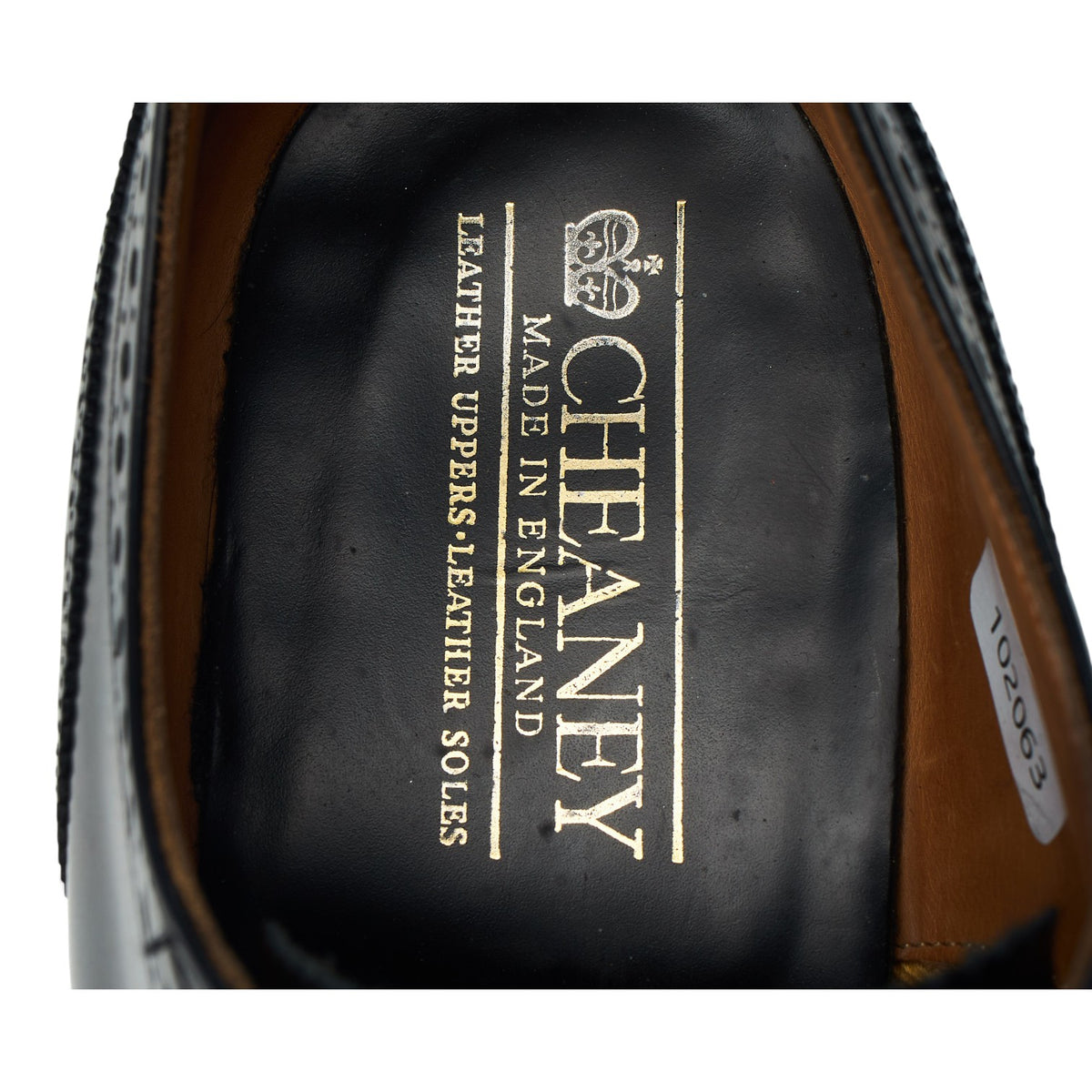 Black Leather Oxford Brogues UK 8.5 G