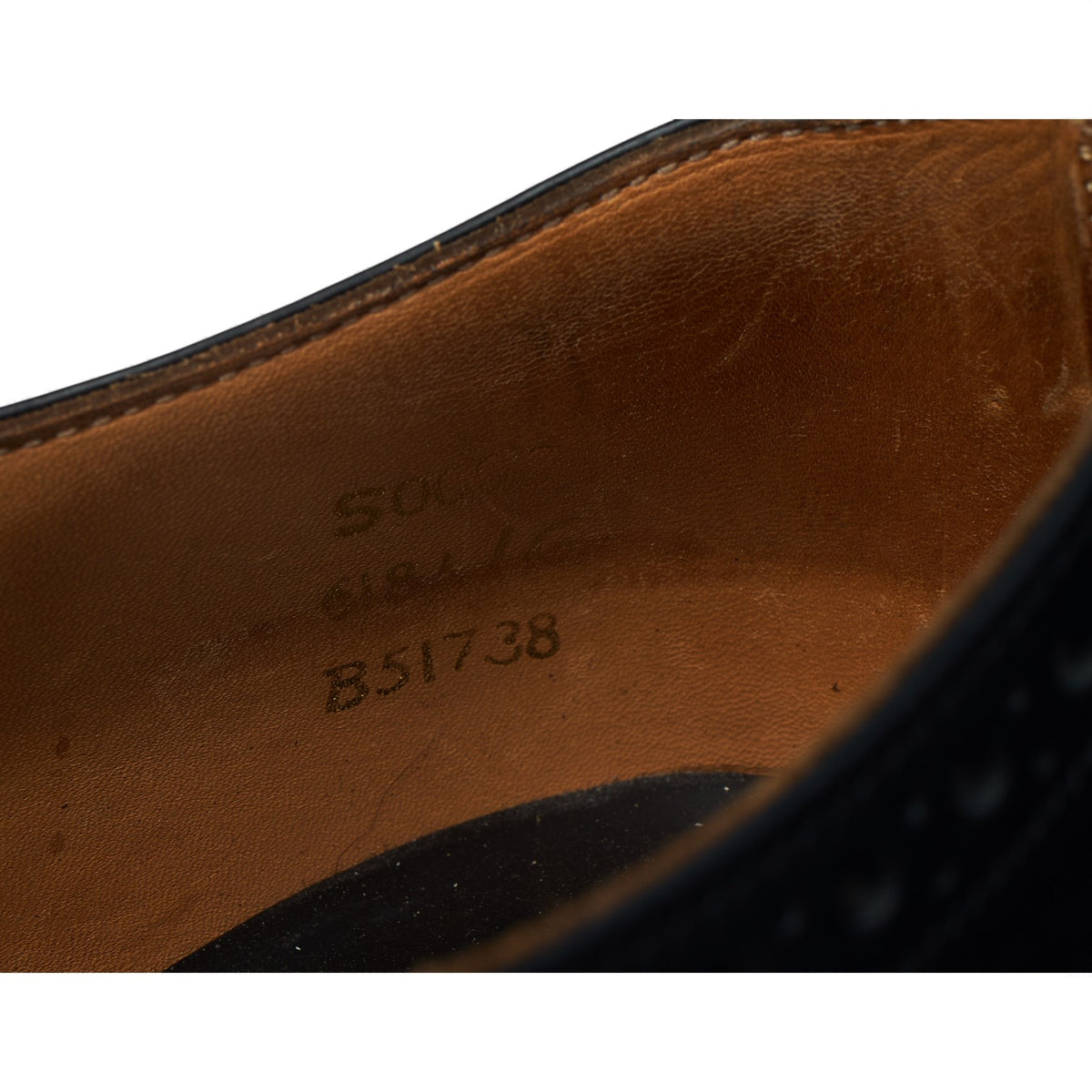 Black Leather Oxford Brogues UK 8.5 G