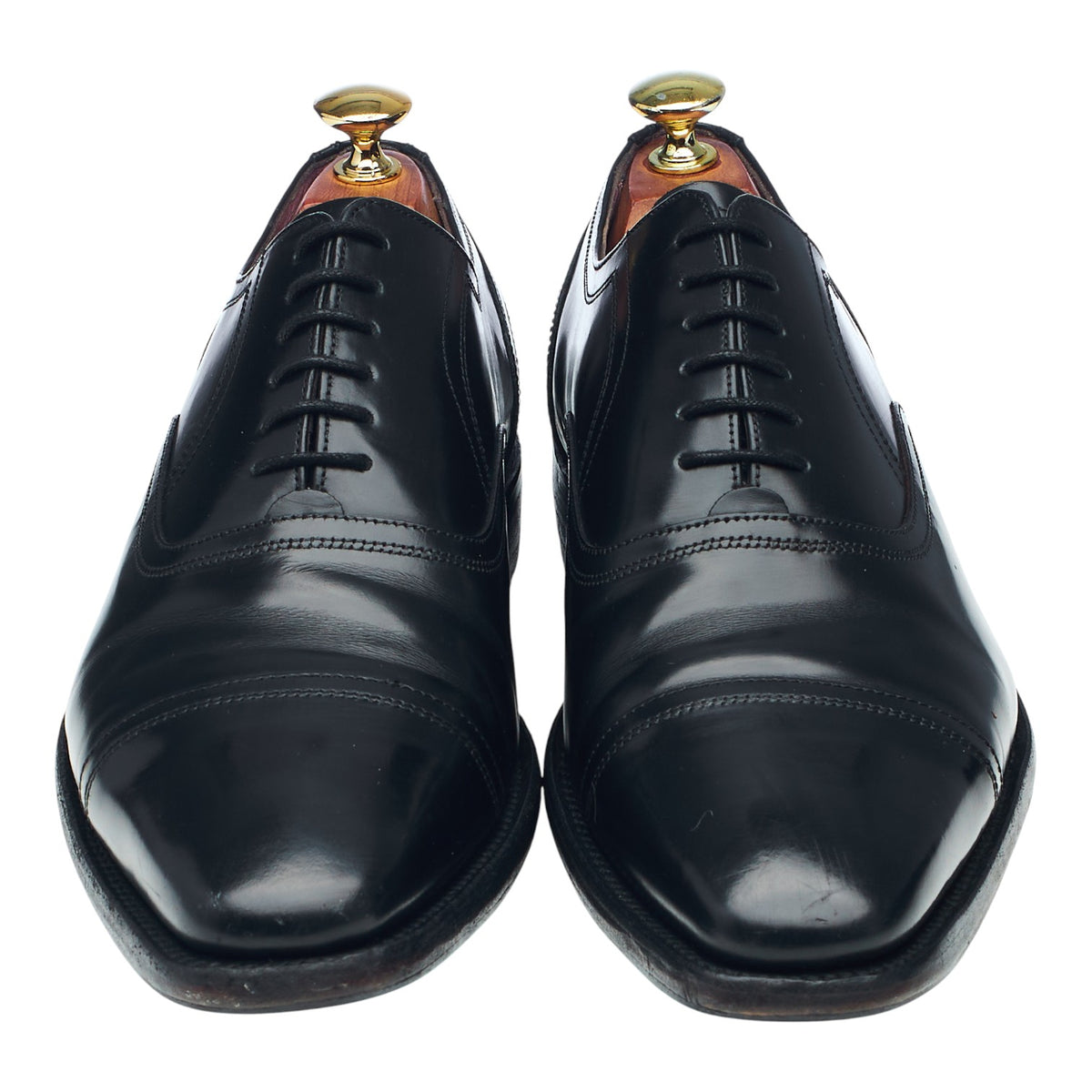 Black Leather Oxford UK 8 FX