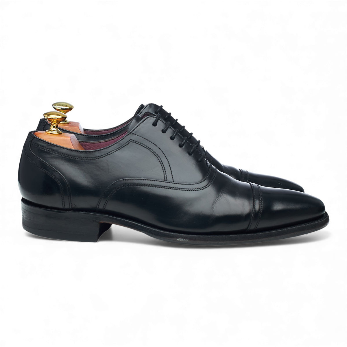 Black Leather Oxford UK 8 FX