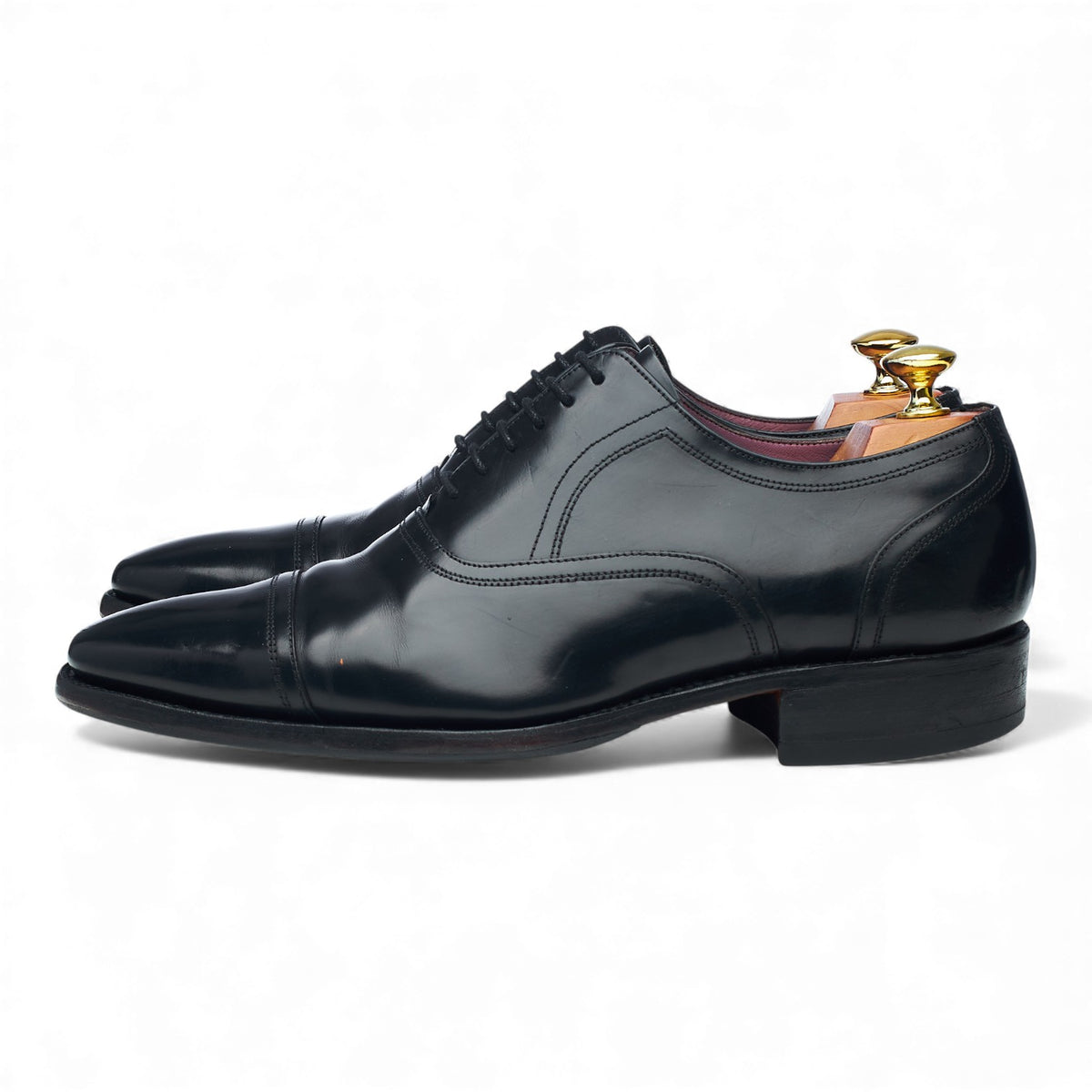 Black Leather Oxford UK 8 FX