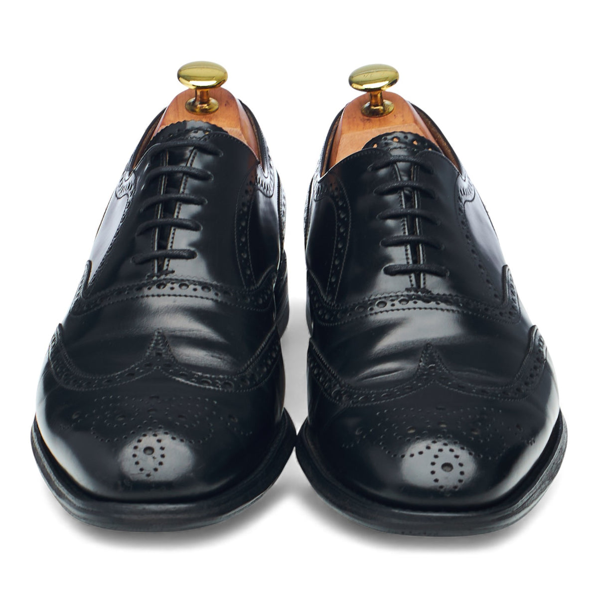 Black Leather Oxford Brogues UK 8.5 G