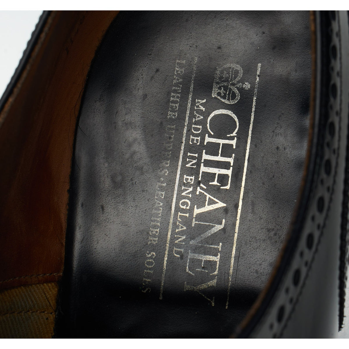 Black Leather Oxford Brogues UK 8.5 G