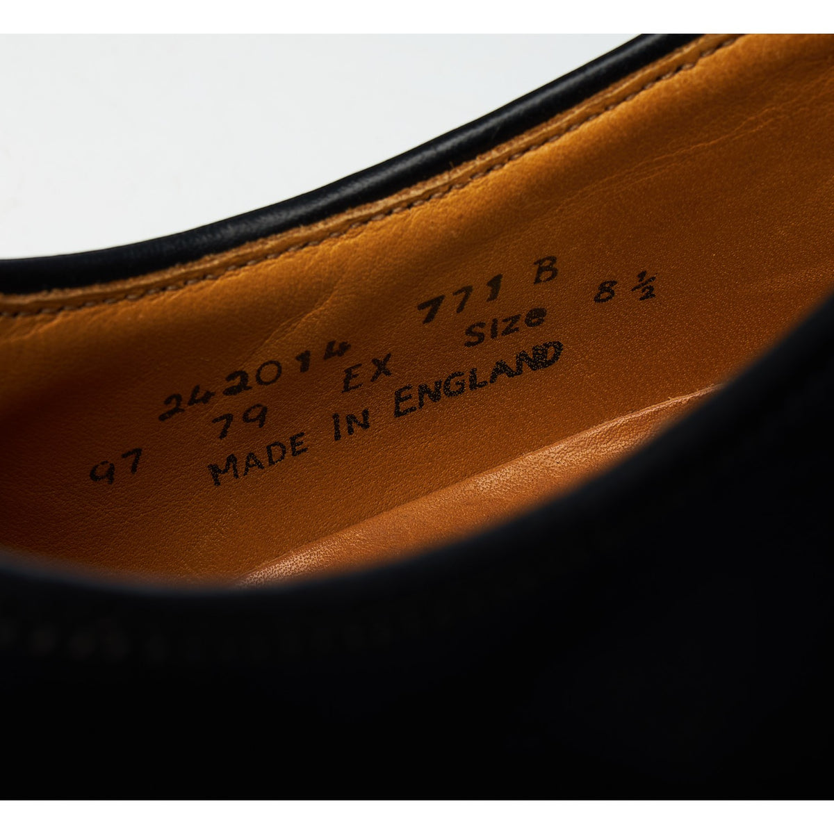 '771' Black Leather Derby UK 8.5 EX