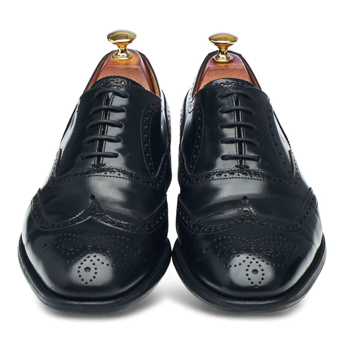 Black Leather Oxford Brogues UK 8.5 G