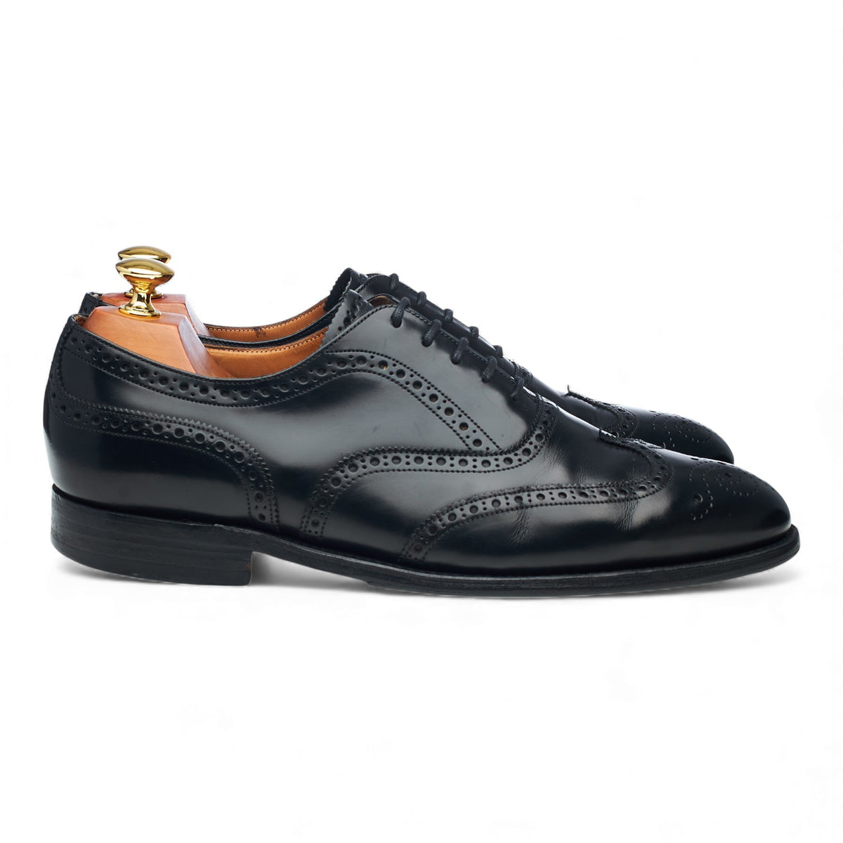 Black Leather Oxford Brogues UK 8.5 G