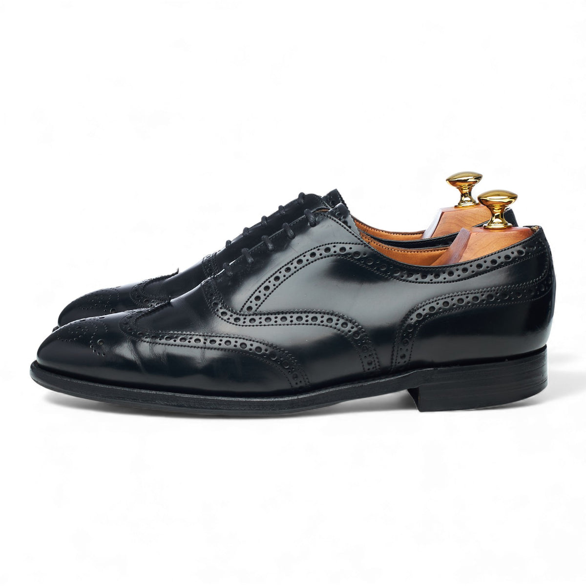 Black Leather Oxford Brogues UK 8.5 G