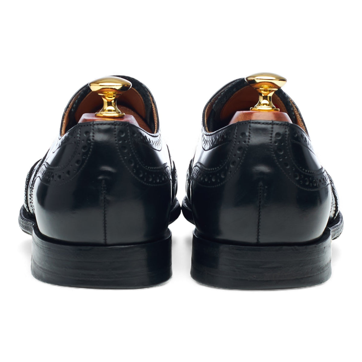 Black Leather Oxford Brogues UK 8.5 G