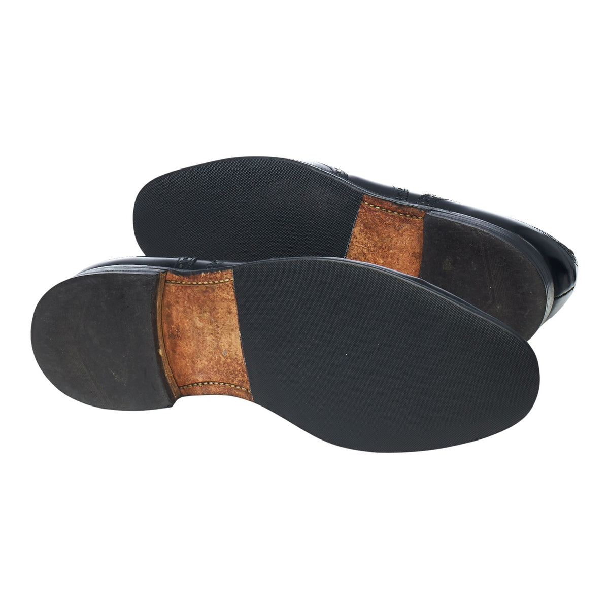 Black Leather Oxford Brogues UK 8.5 G