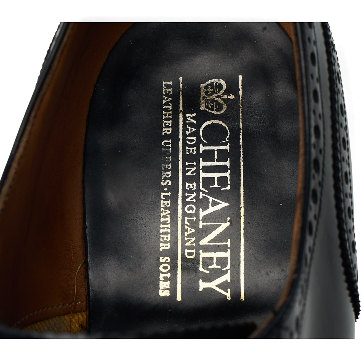 Black Leather Oxford Brogues UK 8.5 G