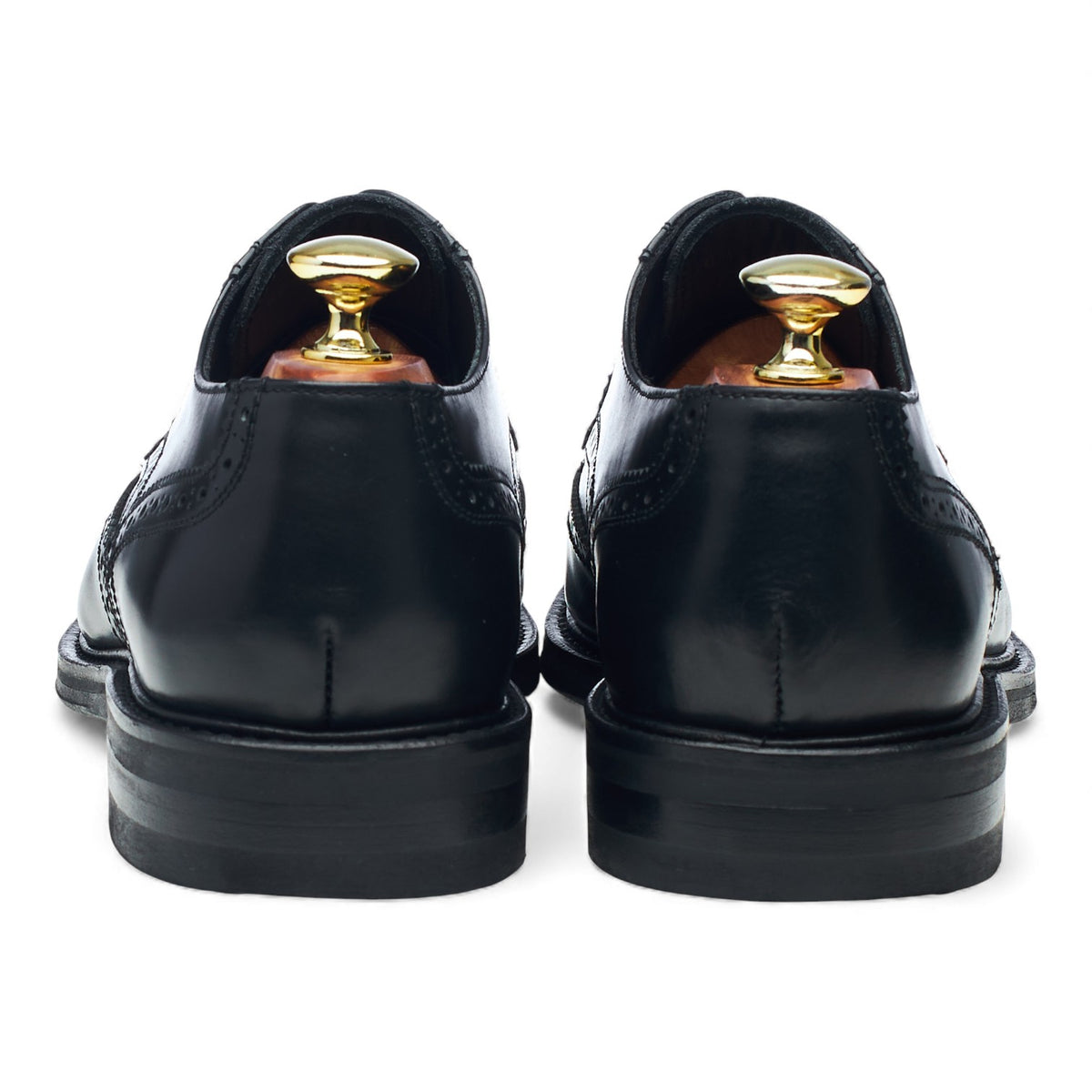 Black Leather Derby Brogues UK 7 F
