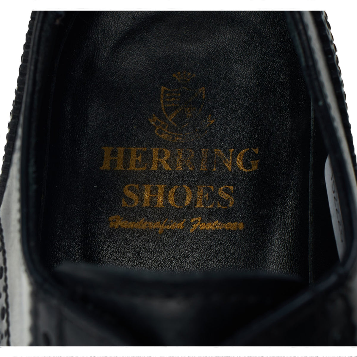 Black Leather Derby Brogues UK 7 F