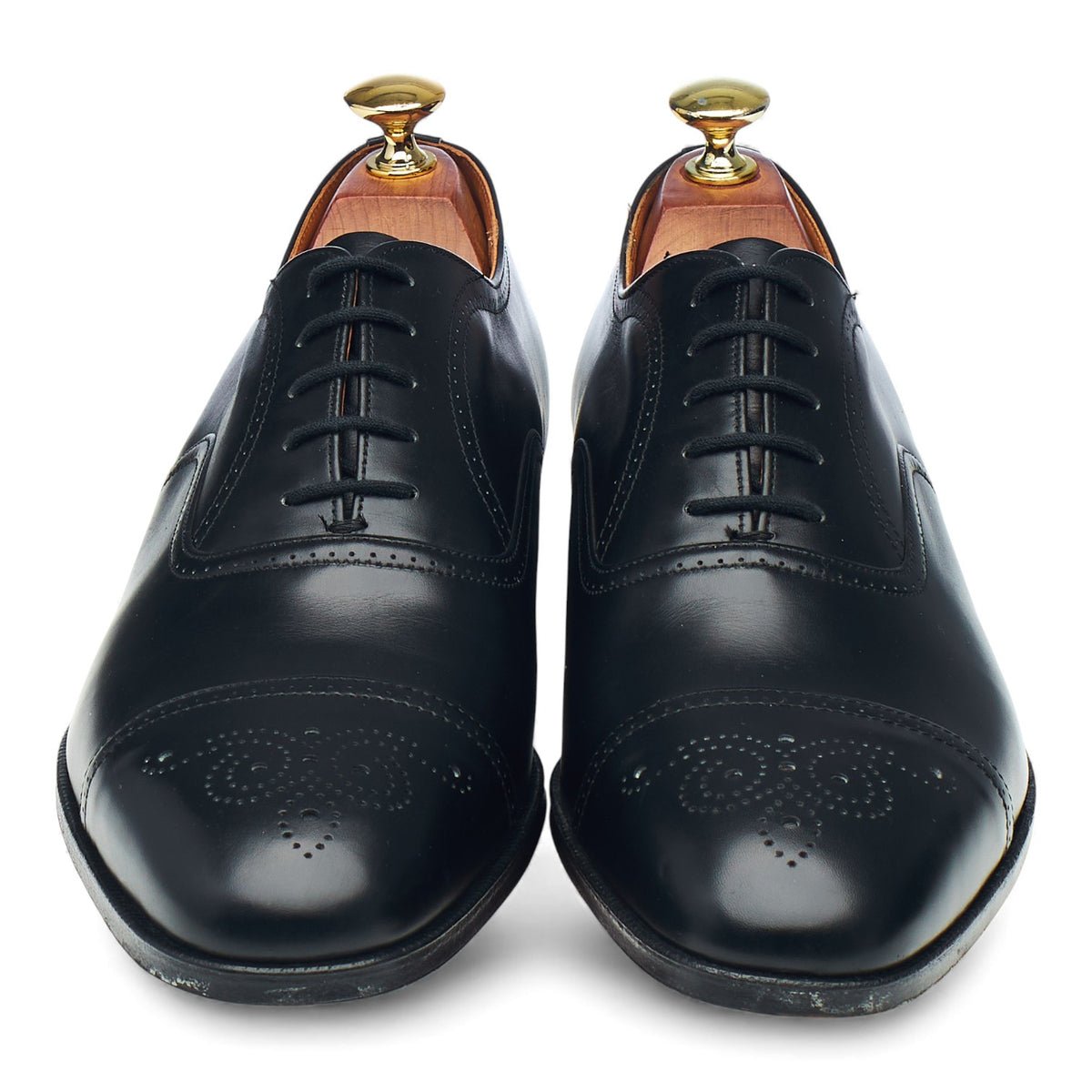 'Gerona' Black Leather Oxford Brogues UK 8.5 F